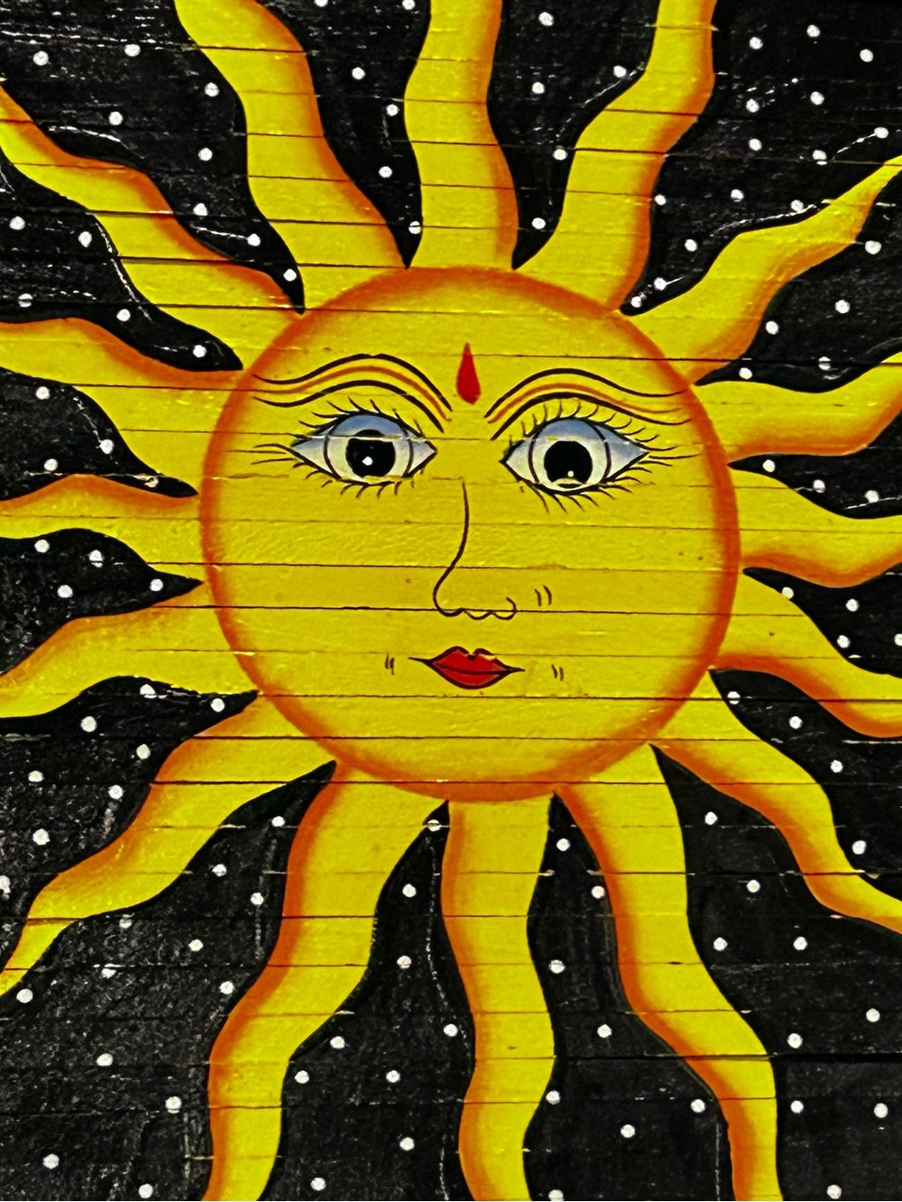 VTG 90s Celestial Sun & Moon Wind Spinner Double Sided Ornament Whimsigoth Decor - Picture 7 of 9